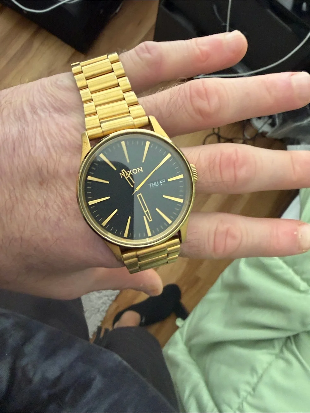 Nixon Gold Men's Watch with Black Dial
